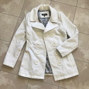 White Pea Coat Jacket